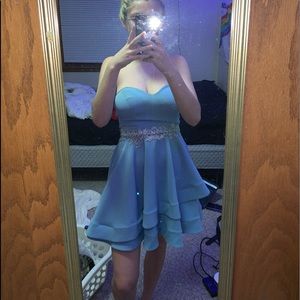 Dillards Homecoming/Formal Strapless Blue Dress